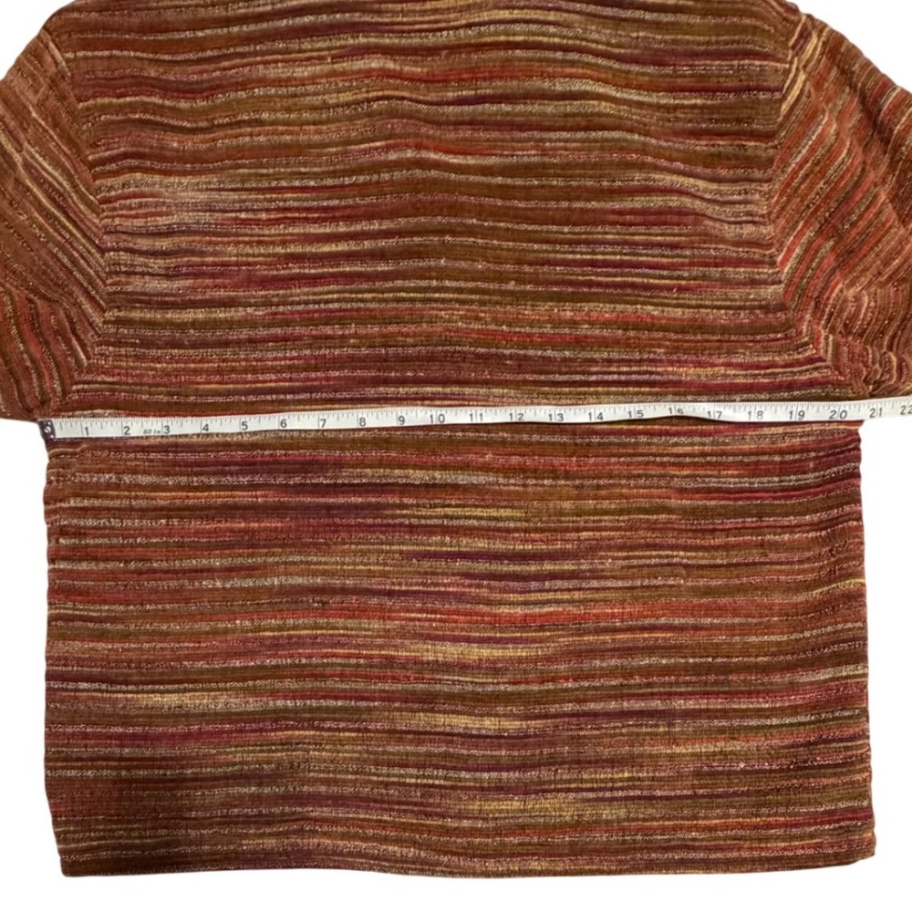 Vintage TanTrums Striped Chenille Jacket S Boho Art To Wear Textured Boxy 90s - Picture 7 of 14